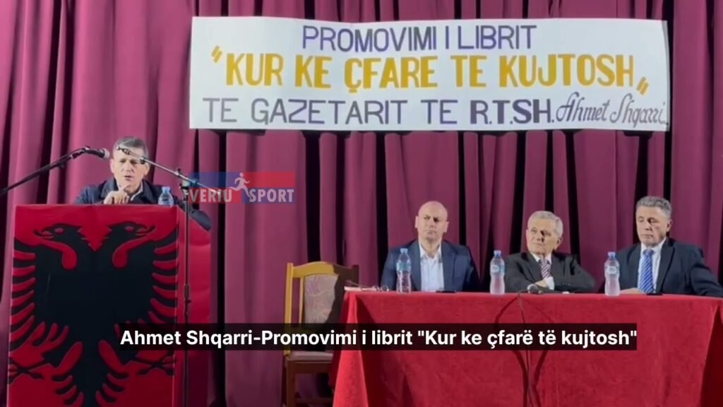 Ahmet Shqarri promovon librin e tij të ri “Kur Ke Çfarë të Kujtosh” në Peqin Ahmet Shqarri promovon librin e tij të ri “Kur Ke Çfarë të Kujtosh” në Peqin