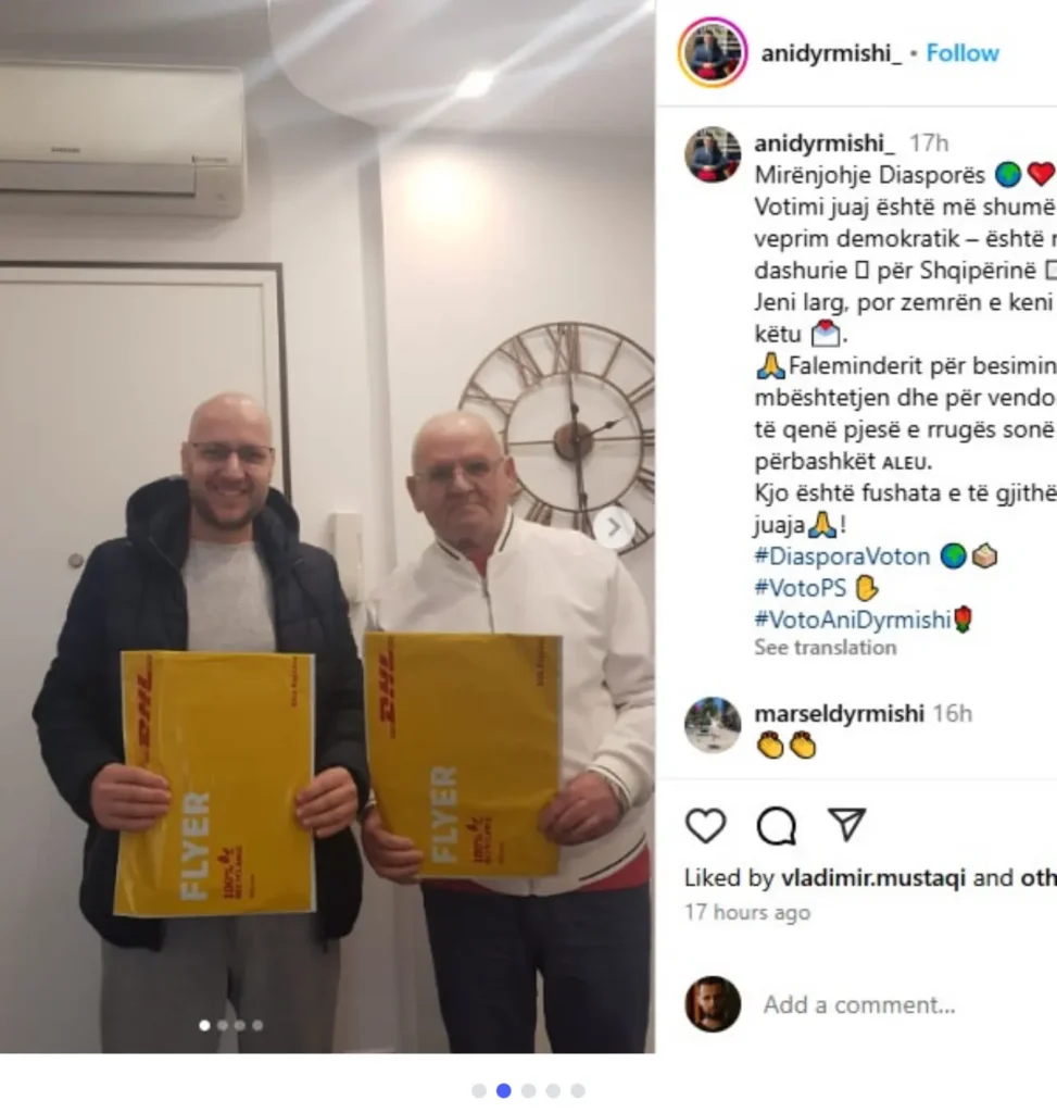 Krim zgjedhor, emigrantët dërgojnë prova të votës për kandidatin e Rilindjes, ai i shpërndan me krenari në Instagram Krim zgjedhor, emigrantët dërgojnë prova të votës për kandidatin e Rilindjes, ai i shpërndan me krenari në Instagram