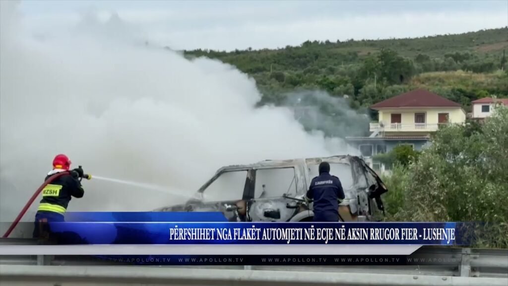 PËRFSHIHET NGA FLAKËT AUTOMJETI NË ECJE NË AKSIN RRUGOR FIER-LUSHNJE PËRFSHIHET NGA FLAKËT AUTOMJETI NË ECJE NË AKSIN RRUGOR FIER-LUSHNJE