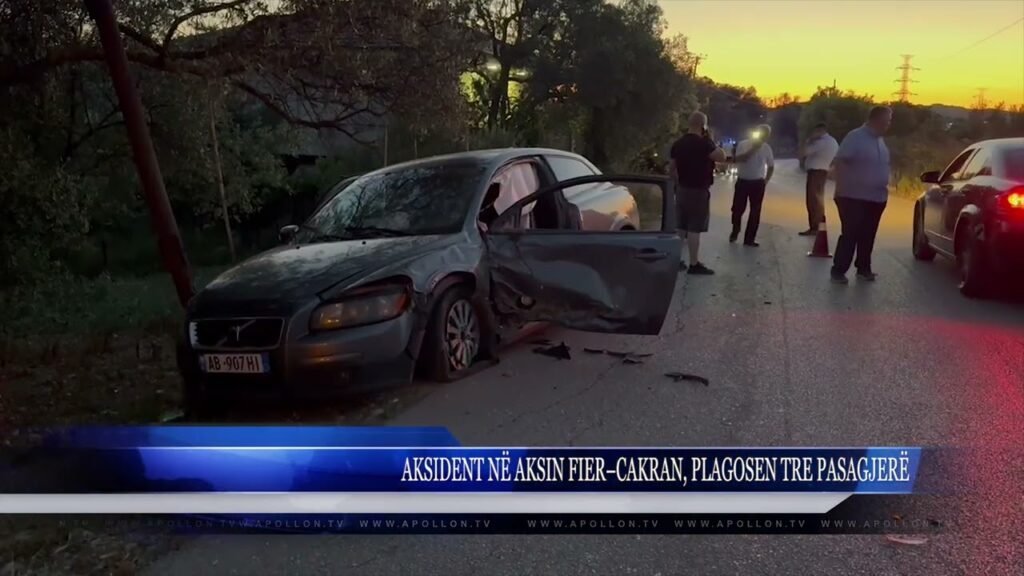 AKSIDENT NË AKSIN FIER–CAKRAN, PLAGOSEN TRE PASAGJERË AKSIDENT NË AKSIN FIER–CAKRAN, PLAGOSEN TRE PASAGJERË