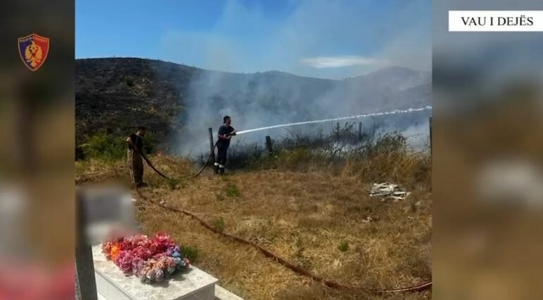 Zjarrvënie në varrezat e fshatit Barbullush, arrestohet autori në flagrancë