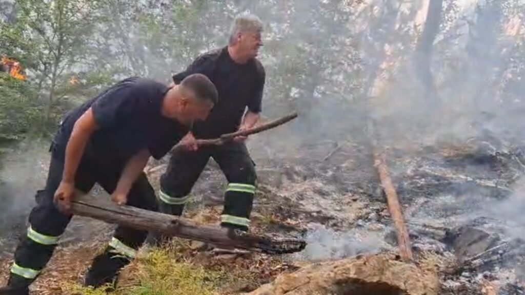 Zjarrët përfshijnë disa zona në Dibër, vatrat përhapen në terrene të vështira