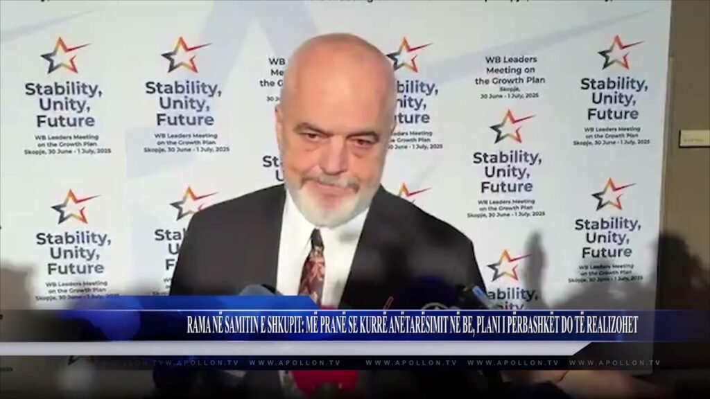 RAMA NË SAMITIN E SHKUPIT MË PRANË SE KURRË ANËTARËSIMIT NË BE, PLANI I PËRBASHKËT DO TË REALIZOHET