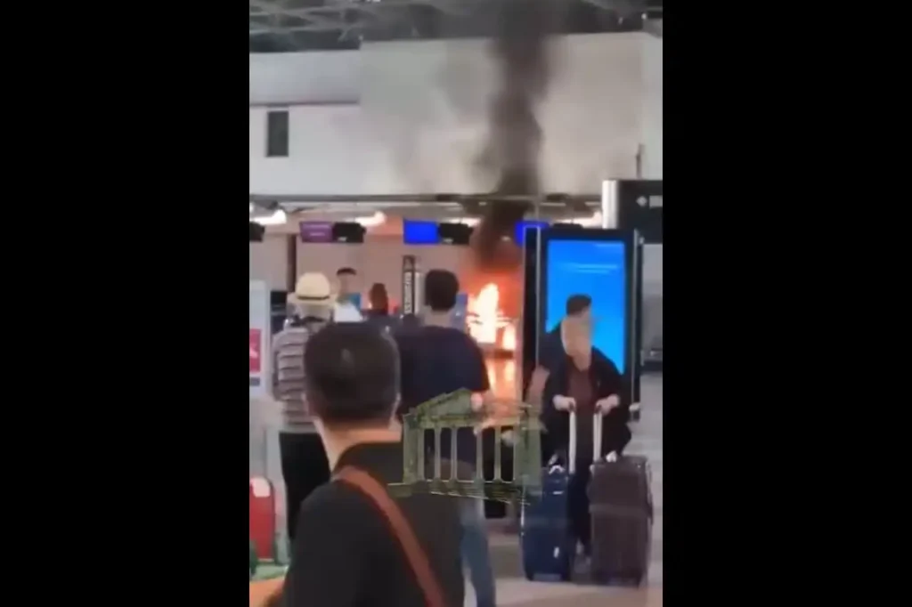 Zjarr dhe evakuim në aeroportin Malpensa të Milanos Zjarr dhe evakuim në aeroportin Malpensa të Milanos