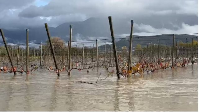 Jugu nën ujë/ Moti i keq shkakton përmbytjen e dhjetëra banesave dhe qindra hektarëve tokë