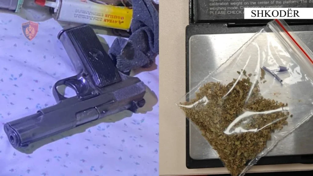 Shkodër, armë, municion dhe drogë në operacionin “Blic”: Arrestohet 40 vjeçari Melaim Kapidanja, procedohet një i mitur