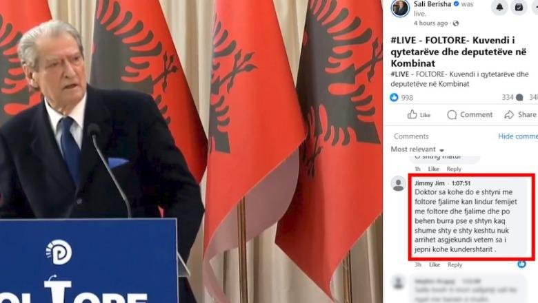 “Doktor, sa do ta shtyni?” – Komenti që i vodhi vëmendjen Berishës gjatë fjalimit në Kombinat