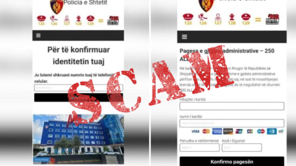 SMS të rreme për pagesë gjobash, Policia paralajmëron qytetarët për një skemë mashtrimi kibernetik