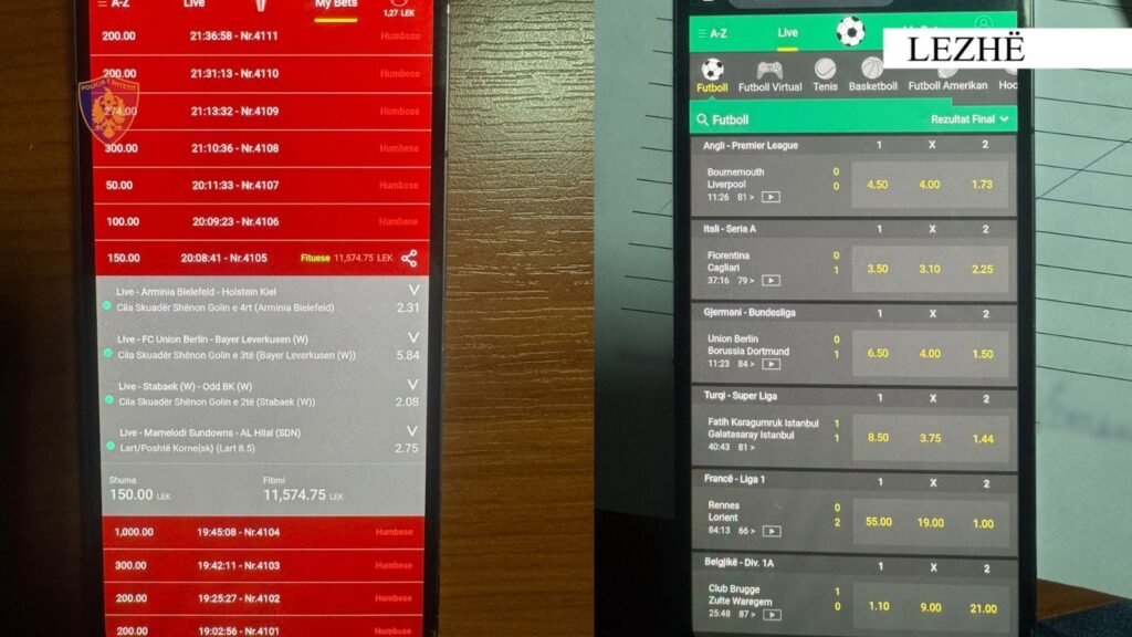 Operacioni “Kontrolli” në Lezhë, arrestohet një 32-vjeçar për baste sportive, procedohet një tjetër Operacioni “Kontrolli” në Lezhë, arrestohet një 32-vjeçar për baste sportive, procedohet një tjetër