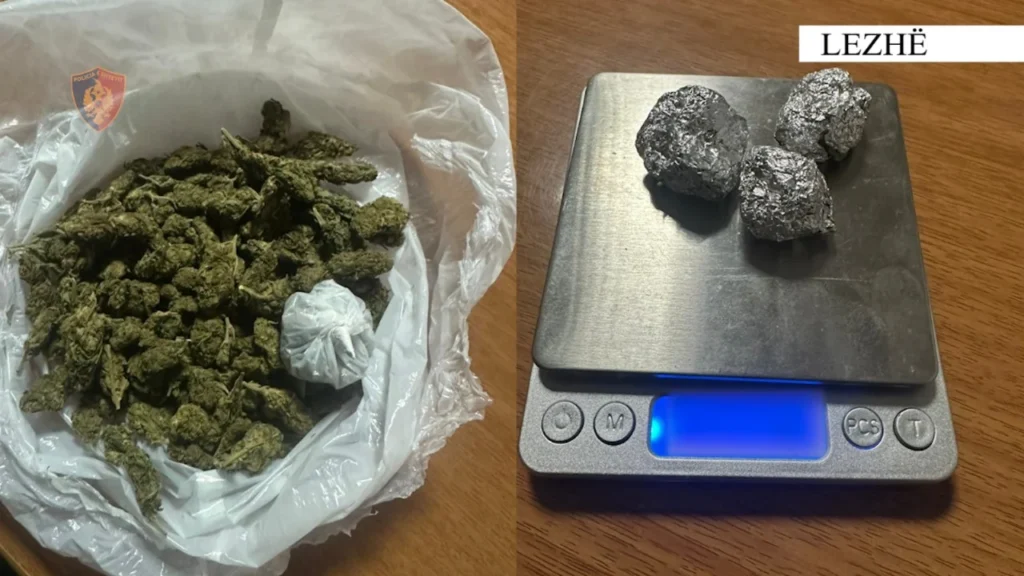 Dy të rinjtë arrestohen në Lezhë për shpërndarjen e lëndëve narkotike, sekuestruar lëndë dhe automjete