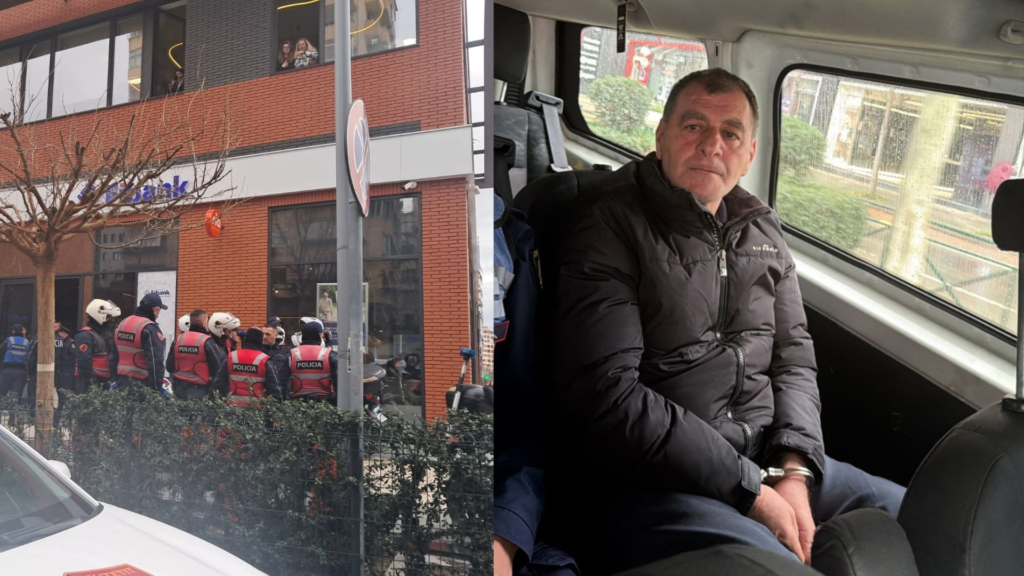 Grabitje me kallashnikov në një bankë në Tiranë, arrestohet 58-vjeçari