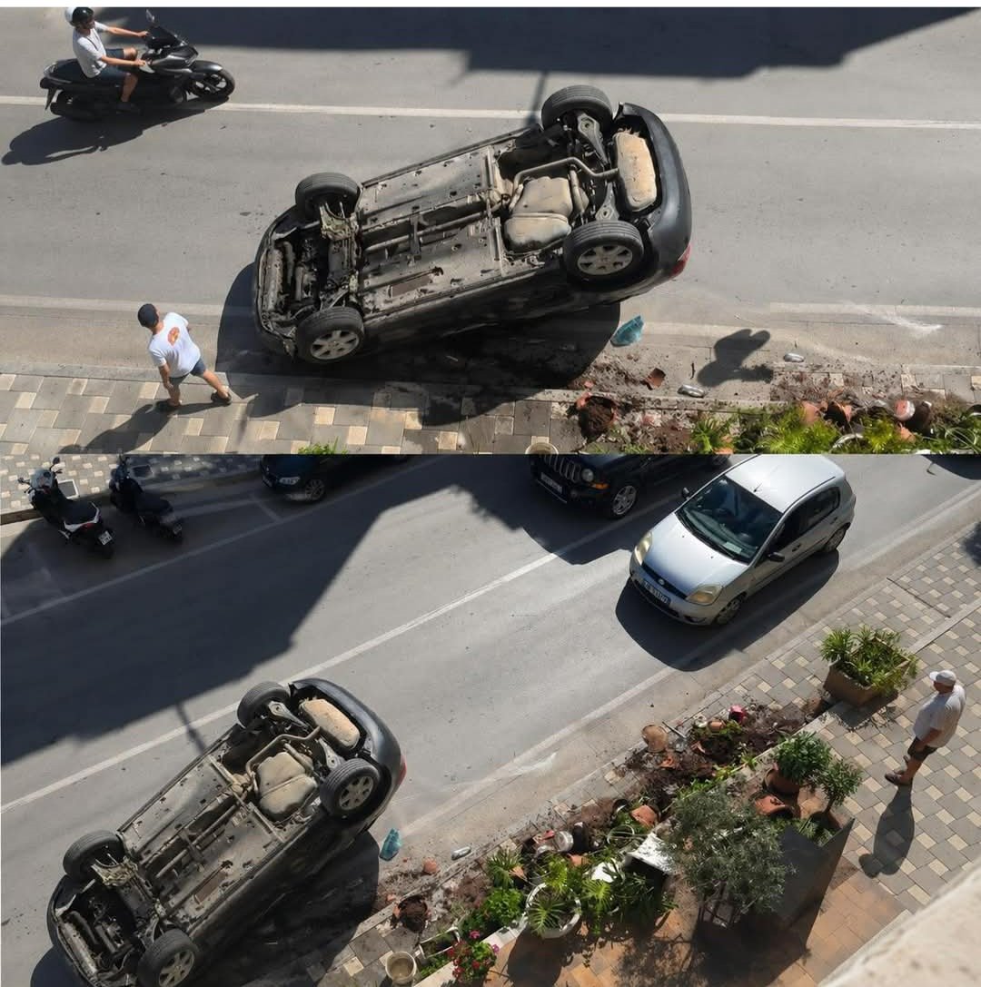 Sarandë/ Aksident në rrugën “Gjergj Araniti”, një automjet përmbyset në mes të rrugës. Një aksident rrugor është regjistruar para pak minutash në rrugën “Gjergj Araniti” në Sarandë, ku janë përplasur dy automjete, ndërsa njëri prej tyre është përmbysur në mes të rrugës si pasojë e goditjes.