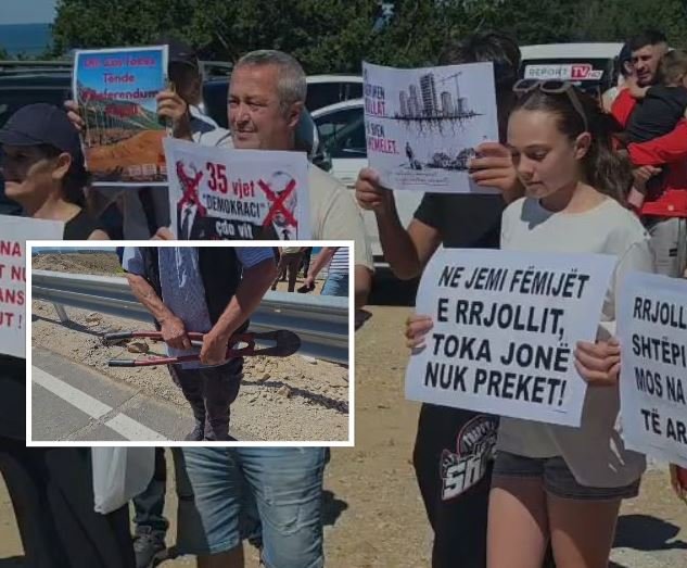 Kundër ndërtimit të resortit/ Me darë me vete për të prerë telat me gjemba, banorët e Rrjollit hidhen në protestë.